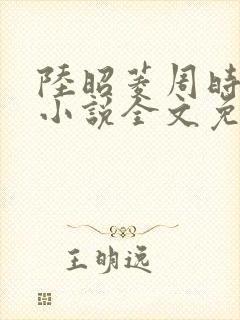 陆昭菱周时阅的小说全文免费阅读封面