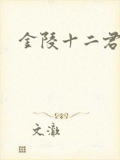 金陵十二君封面