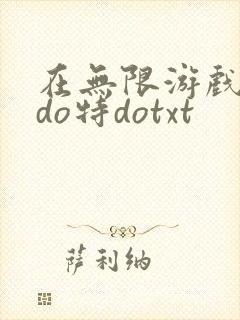 在无限游戏大里do特dotxt