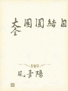 大团圆结目录大全