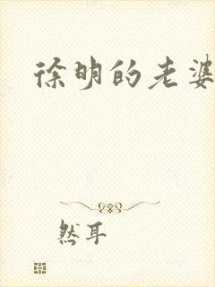 徐明的老婆封面