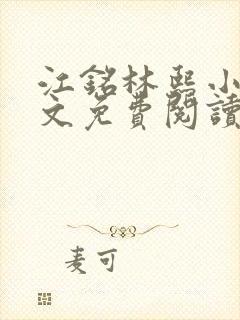江铭林熙小说全文免费阅读