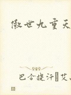 傲世九重天小说封面