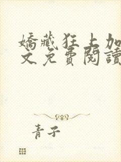 娇藏狂上加狂全文免费阅读笔趣阁封面