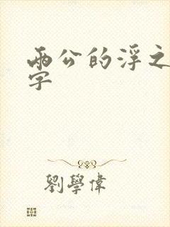 两公的浮之手中字