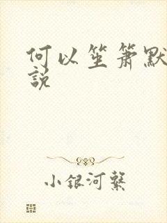 何以笙箫默 小说