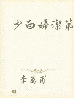 少白妇洁第二部封面