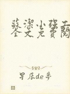 苏洁小强工地情全文免费阅读