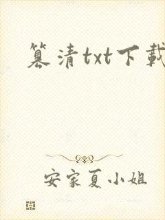 篡清txt下载
