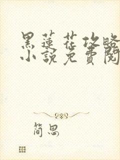 黑莲花攻略手册小说免费阅读全文封面