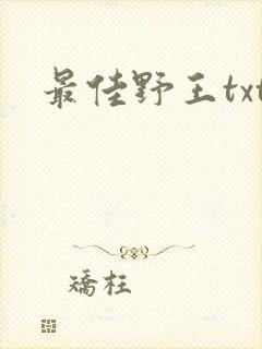 最佳野王txt