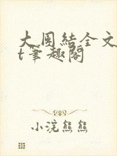 大团结全文txt笔趣阁