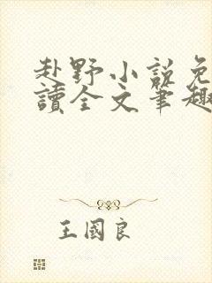 赴野小说免费阅读全文笔趣阁封面
