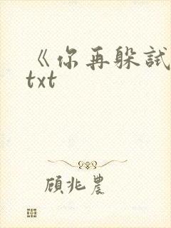 《你再躲试试》txt封面