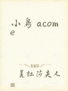 小鸟 acome