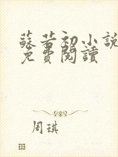 苏若初小说全文免费阅读封面