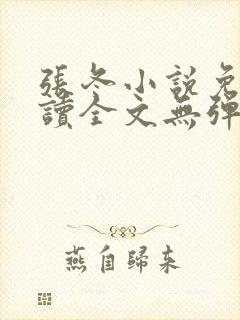 张冬小说免费阅读全文无弹窗