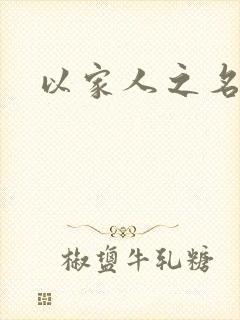 以家人之名小说