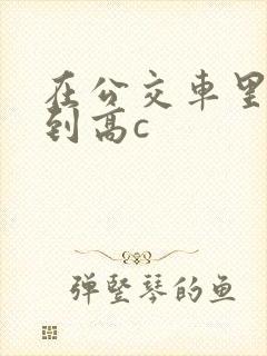 在公交车里c弄到高c