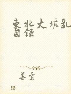 东北大坑乱全集目录封面
