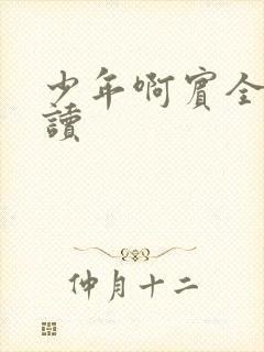 少年啊宾全文阅读封面