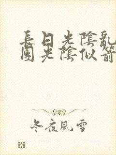 长日光阴乱作一团光阴似箭时渺渺笔