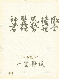 神医凰后傲娇暴君强势宠全文免费阅读封面