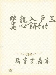 双龙入户三人行夹心饼txt封面