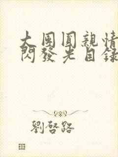 大团圆亲情会闪闪发光目录