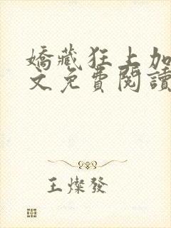 娇藏狂上加狂全文免费阅读笔趣阁