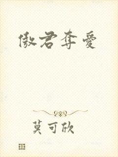 傲君夺爱封面
