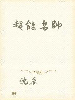 超能名帅封面