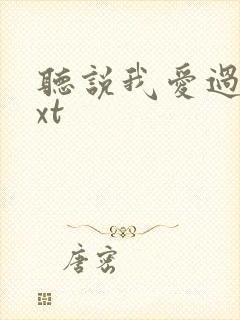 听说我爱过你txt封面