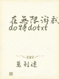 在无限游戏大里do特dotxt封面