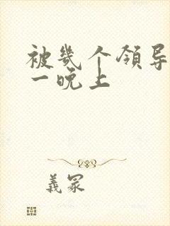 被几个领导玩弄一晚上封面
