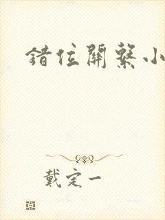错位关系小说封面