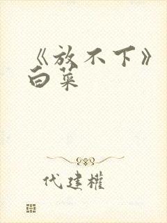 《放不下》半截白菜封面