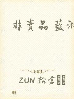 非卖品 蓝淋封面