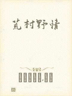 荒村野情封面