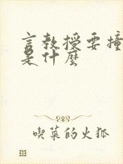 言教授要撞坏了是什么