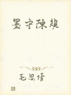 墨守陈规封面
