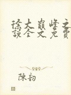 徐大巅峰之路小说全文免费阅读