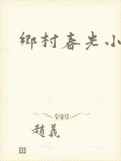 乡村春光小说封面