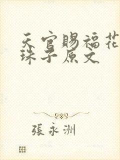 天官赐福花怜塞珠子原文