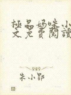 极品妈咪小说全文免费阅读
