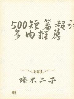500短篇超污多肉推荐