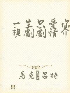 一生只爱你 电视剧剧情介绍