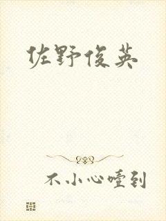 佐野俊英封面