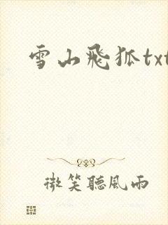 雪山飞狐txt
