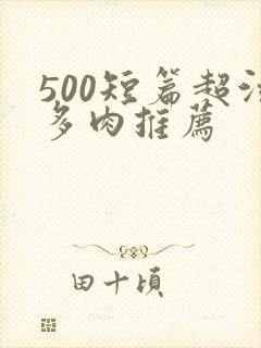500短篇超污多肉推荐